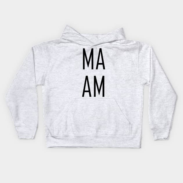 M A A M (M A M A) Black Kids Hoodie by Penciligram